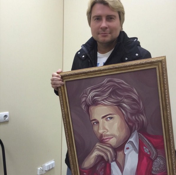 Басков с портретом