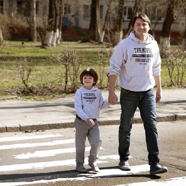 Сергей Притула с сыном