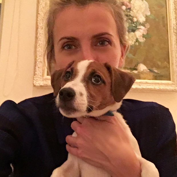 Светлана Бондарчук с собакой