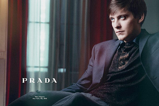 Тоби Магуайр в рекламной кампании Prada