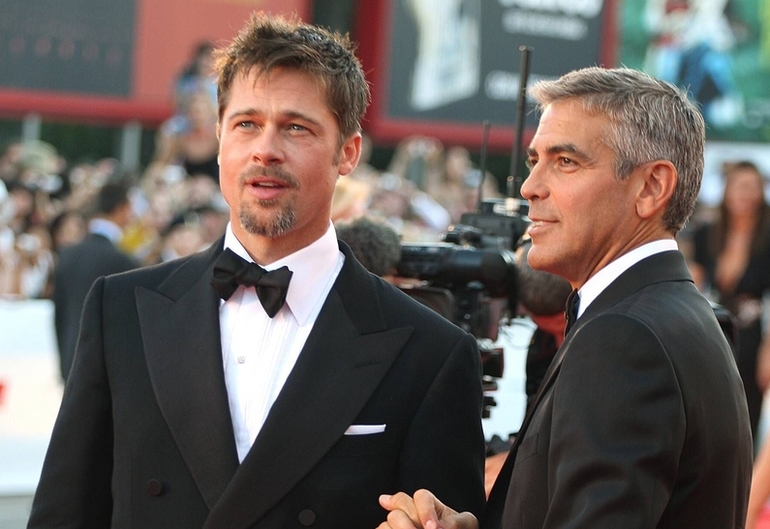 Клуни и Брэд Питт